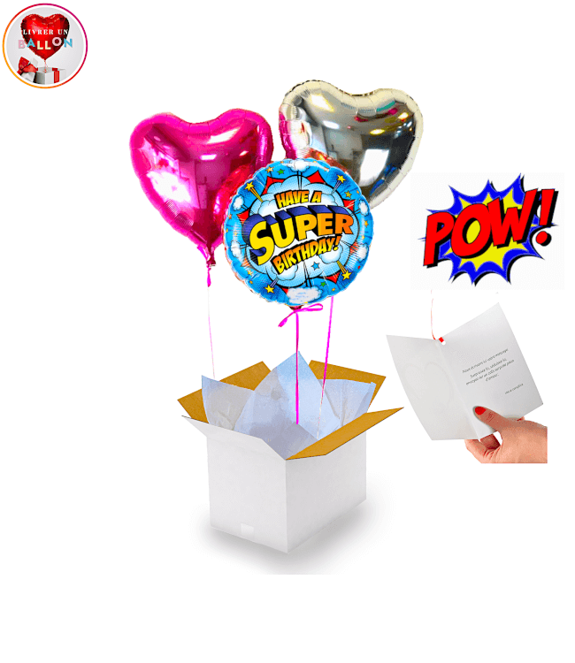 Image 1 Bouquet de Ballons Super Birthday POW! By Livrer un Ballon