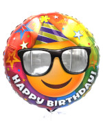 Vignette 3 Birthday Smiley Sunglasses Balloon