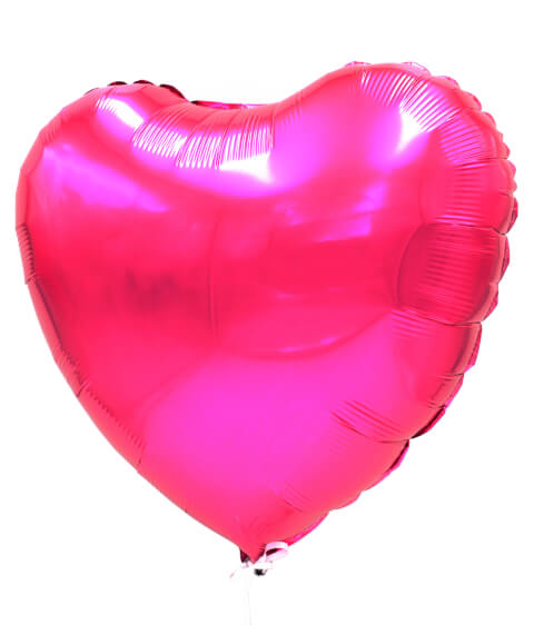 Image Ballon coeur fuchsia