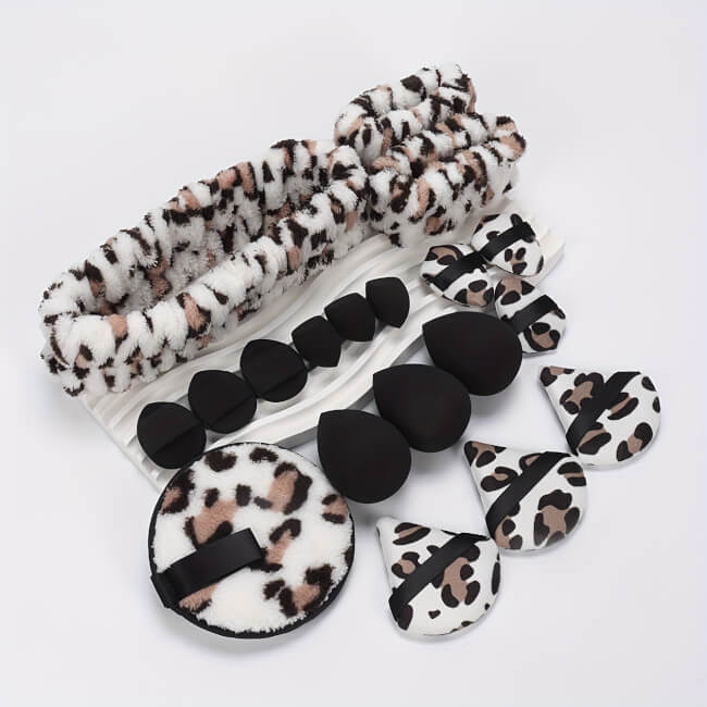 Image 2 Le coffret beauté à offrir éponges maquillage et bandeaux style léopard
