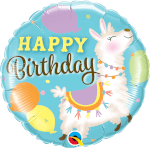 Vignette 3 Ballon Happy birthday Lama