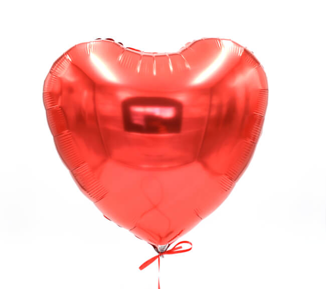 Image 2 Ballon Coeur Rouge