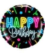 Vignette 3 Bouquet de Ballon Happy Birthday Neon By Livrer un Ballon