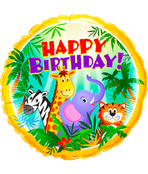 Image Bouquet de Ballons Happy birthday Safary By Livrer un Ballon
