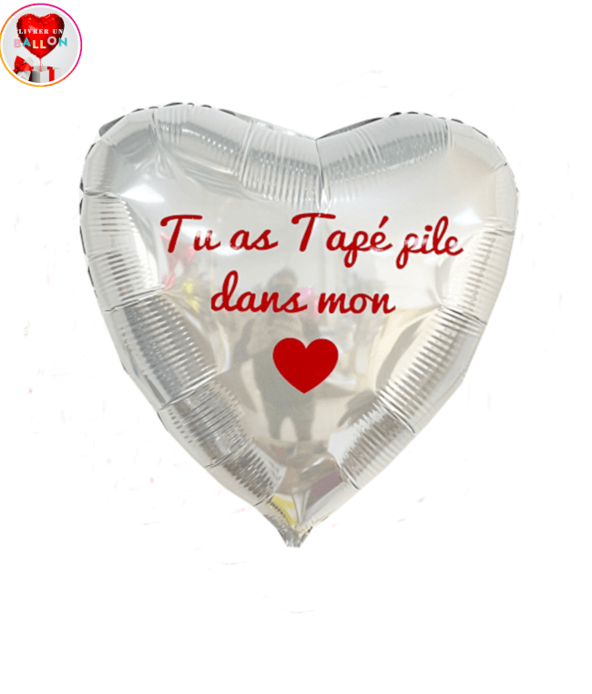 Image 2 Ballon Coeur Blanc à Personnaliser By Livrer un Ballon