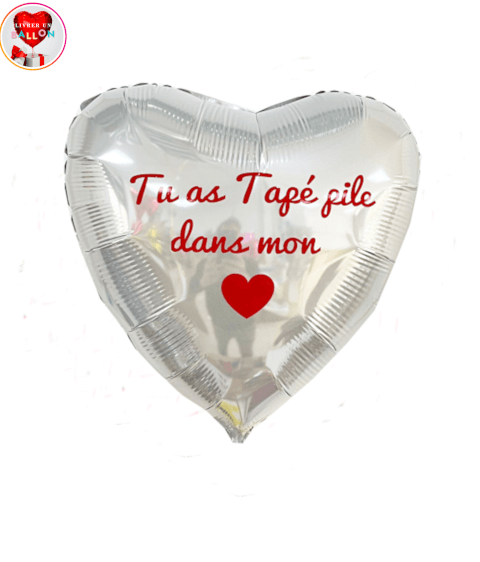 Image Ballon Coeur Blanc à Personnaliser By Livrer un Ballon