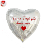Vignette 3 Ballon Coeur Blanc à Personnaliser By Livrer un Ballon