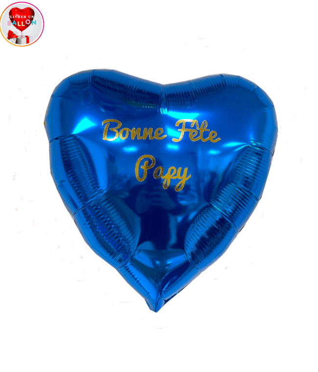 Image 2 Ballon Coeur Bleu à Personnaliser texte libre! By Livrer un Ballon