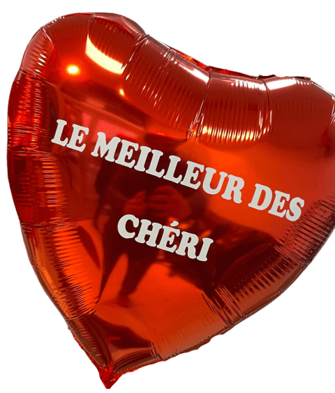 Image Bouquet de Ballons Cœurs Rouges – Personnalisez Votre Message
