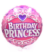 Vignette 3 Girl Birthday Balloon