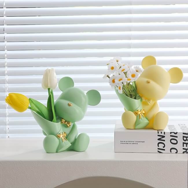Image 2  Vase Ours Créatif – Décoration pour Arrangements Floraux