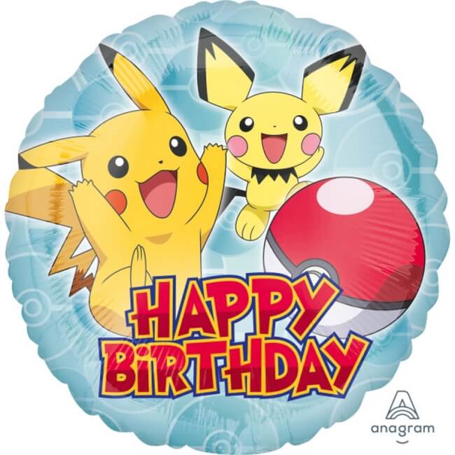 Image 2 Bouquet de Ballons Pokemon Joyeux anniversaire à personnaliser