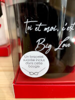 Vignette 3 Bougie"Toi et Moi,c'est le Big Love"Bracelet Surprise By Livrer un Ballon.