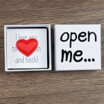 Vignette 3 Box Ballon Cœur Rose & Porte-Bonheur “Open Me”