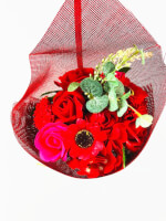 Vignette 3 Ballon Baroque+bouquet savon de rose