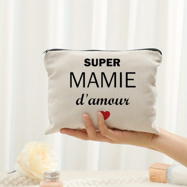 Image 2 Box Ballon Cœur Rose & Trousse “Super Mamie d’Amour”