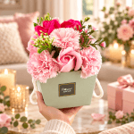Vignette 3 Box Anniversaire, 3 Ballons Happy Birthday et Bouquet de Fleurs en Savon