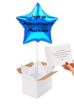 Vignette 3 Ballon Étoile Bleue Personnalisé – Votre message sur mesure