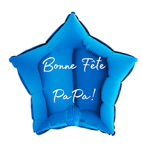 Image Ballon Étoile Bleue "Bonne fête Papa
