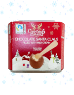 Vignette 3 Lot de 4 Pères Noël 100 % Chocolat – À Manger à la Cuillère !