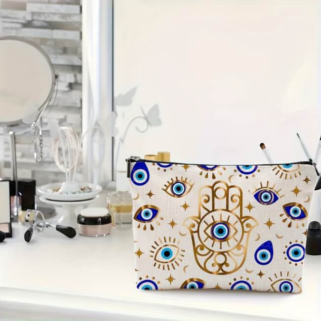 Image 2 Trousse à maquillage anti-mauvais œil – Cadeau personnalisé protecteur – Idée site cadeau anniversaire