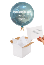 Vignette 3 Ballon Rond Vert Parme Métallisé Personnalisé – Message au Choix