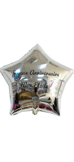 Vignette 3 Bouquet de 6 Ballons Argents à Personnaliser,Uniquement en livraison sur Paris et l'ile de France