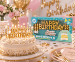 Vignette 3 Kit de Bougies Anniversaire Dorées « Happy Birthday »