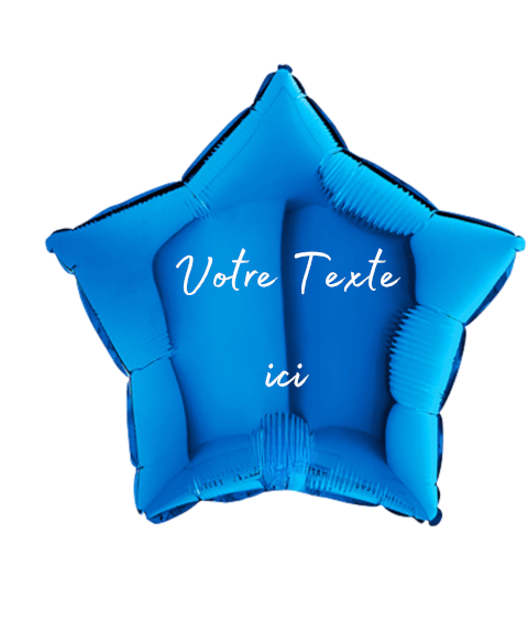 Image Ballon Étoile Bleue – Un Cadeau Personnalisé pour une Surprise Inoubliable