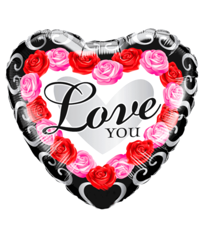 Image 2 Ballon Love you+Bouquet de rose rouge+chocolat+big fraise tagada