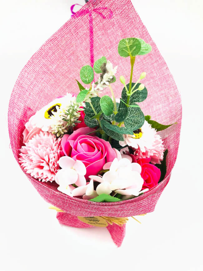 Image 2 Bouquet de Ballons 3 coeurs I love You+Bouquet de roses de Savon. By Livrer un ballon