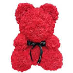 Vignette 3 Coffret Ballon coeur rose “Bonne Fête Maman” & Ourson Rouge en Mousse