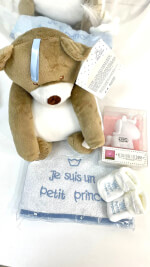 Vignette 3 Ballon Surprise Naissance à Personnaliser à l'exterieur plus produits àl'interieur(Cape de bain Au nom de Bébé) By Livrer un Ballon