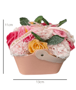 Vignette 3 Panier de fleurs artificielles avec message "L’AMOUR EST ÉTERNEL"