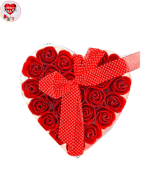 Vignette 3 Bouquet noel Coeurs Rouges +24 coeurs roses rouges+ballotin de chocolat By Livrer un Ballon