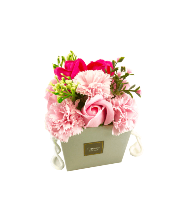 Image 3 Bouquet de 3 coeurs Roses à Personnaliser et son Bouquet de Fleurs de Savons by Livrer un Ballon