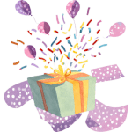 Vignette 3 Box Ballon Anniversaire à exploser confetti