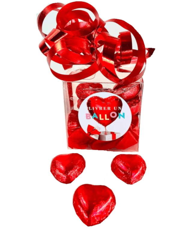 Image 3 Ballon Coeur rouge+bouquet de roses rouges de savon+ballotin de chocolat