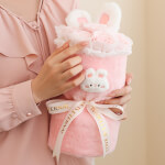 Vignette 3 Bouquet de lapin en peluche avec fleur rose